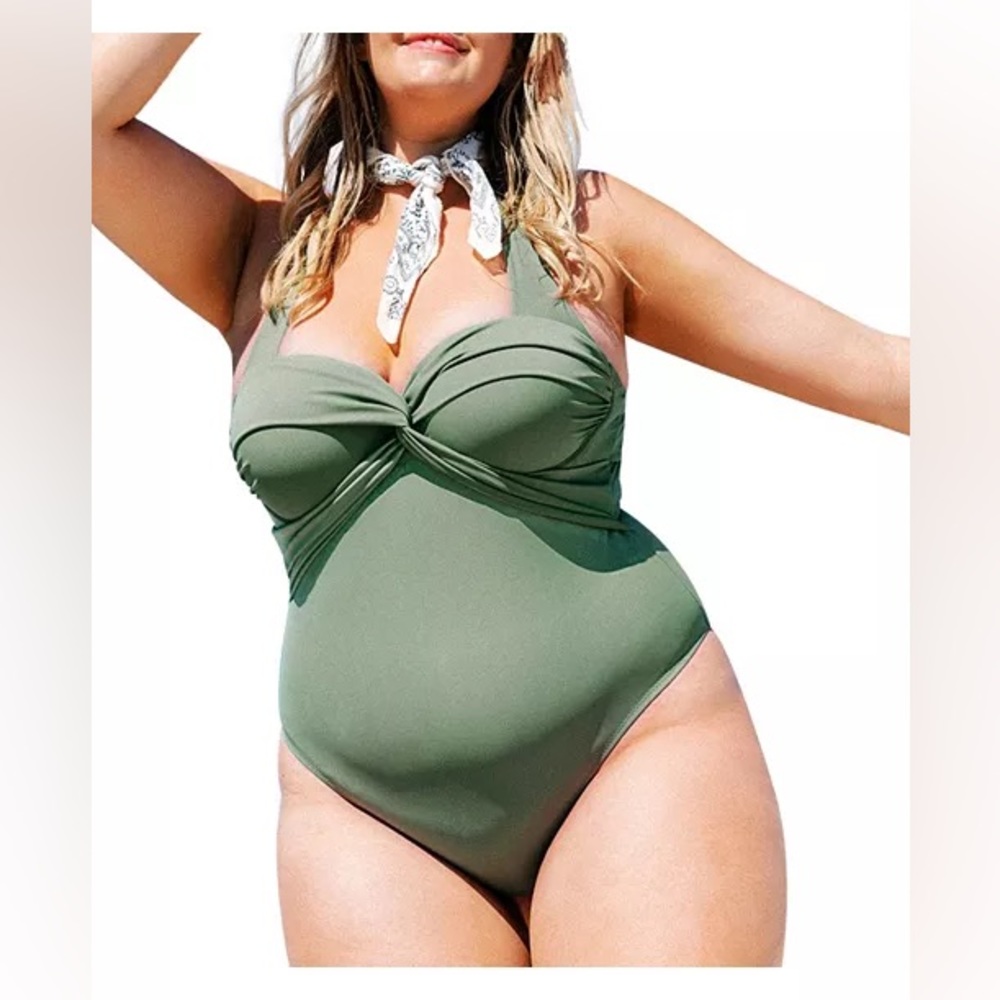 Olive Green Women's Swimsuit